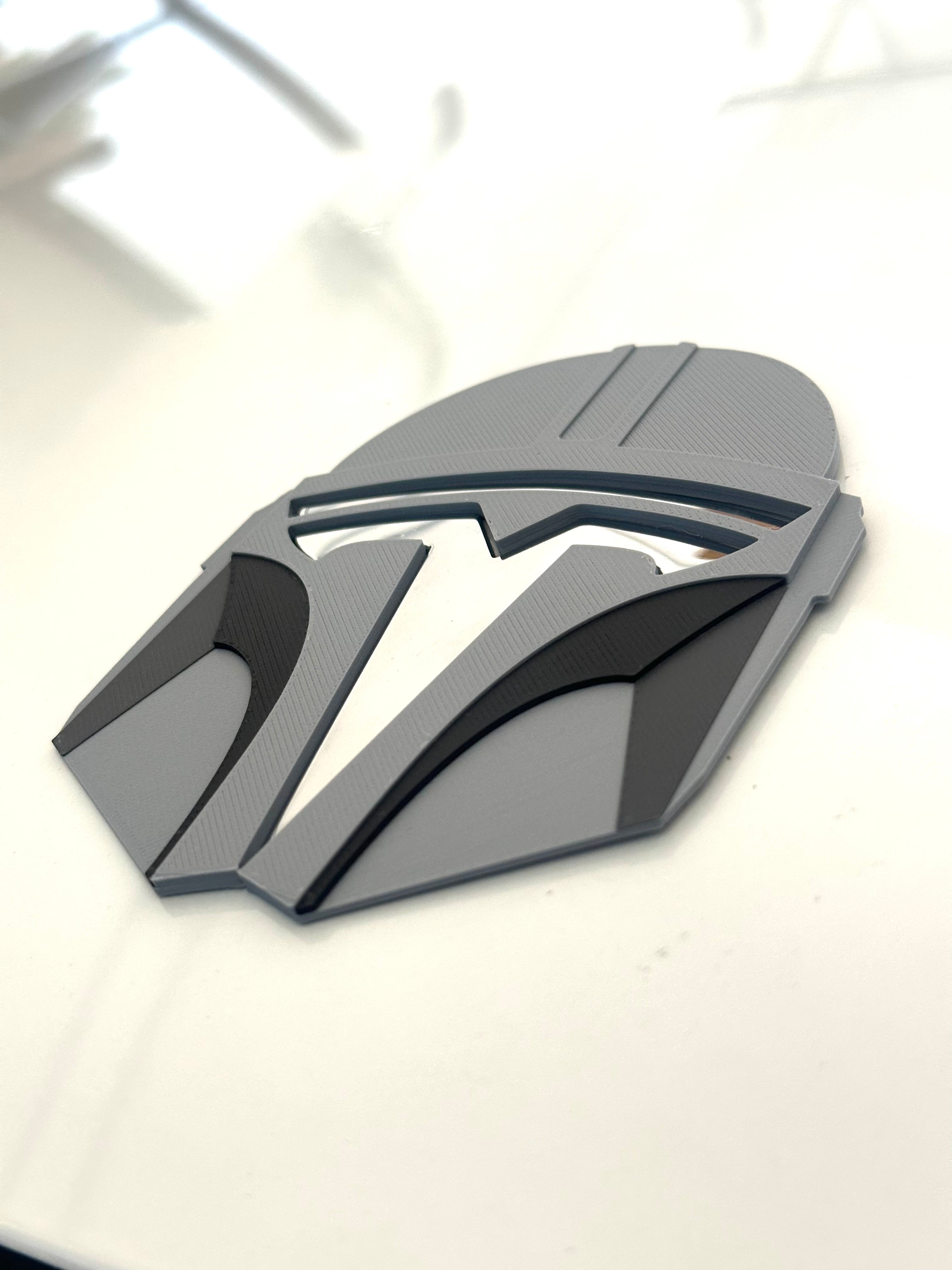 Custom Helmet Mando Overlay for Tesla Emblem