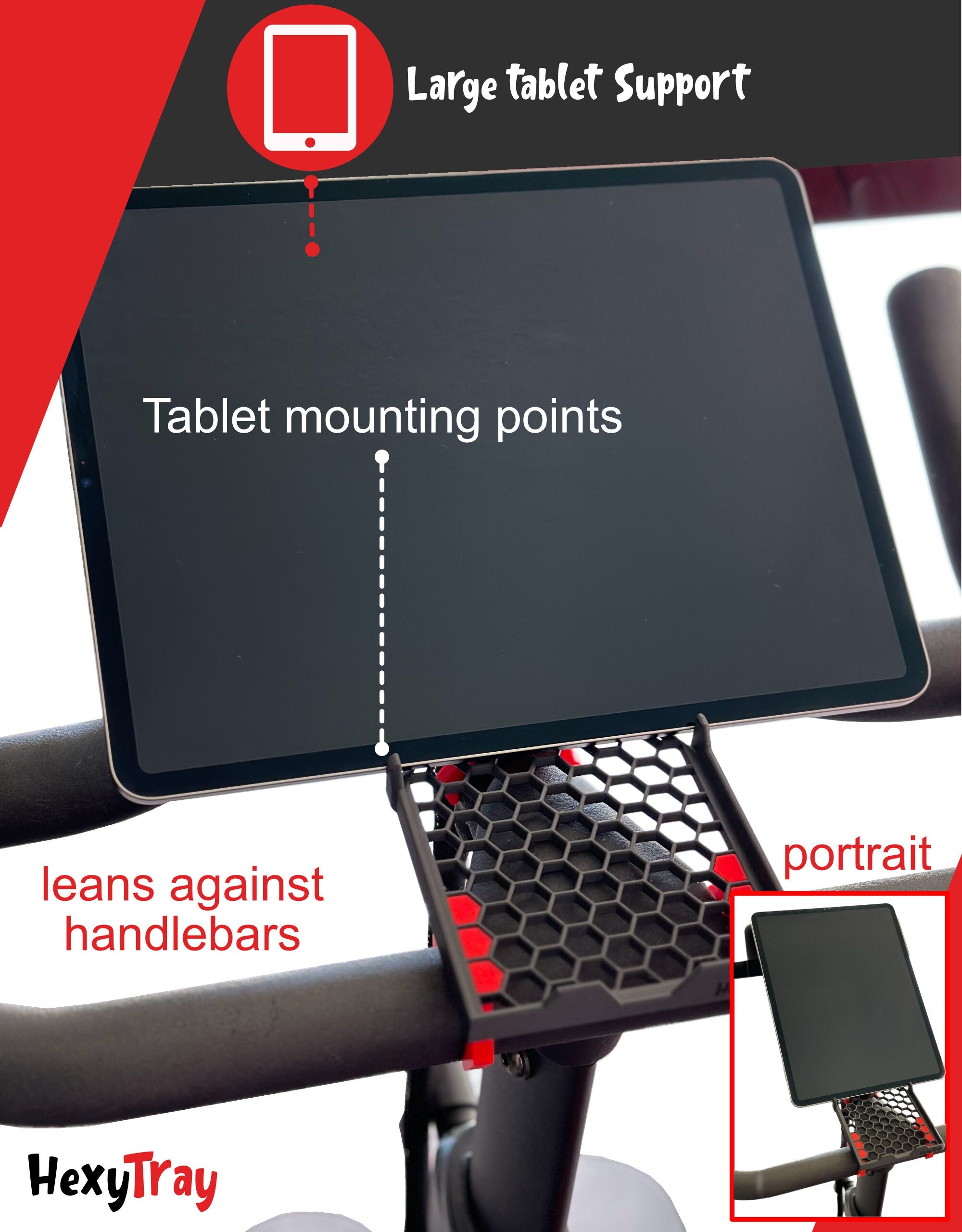 HexyTray Phone Holder for Peloton Bike and Bike+
