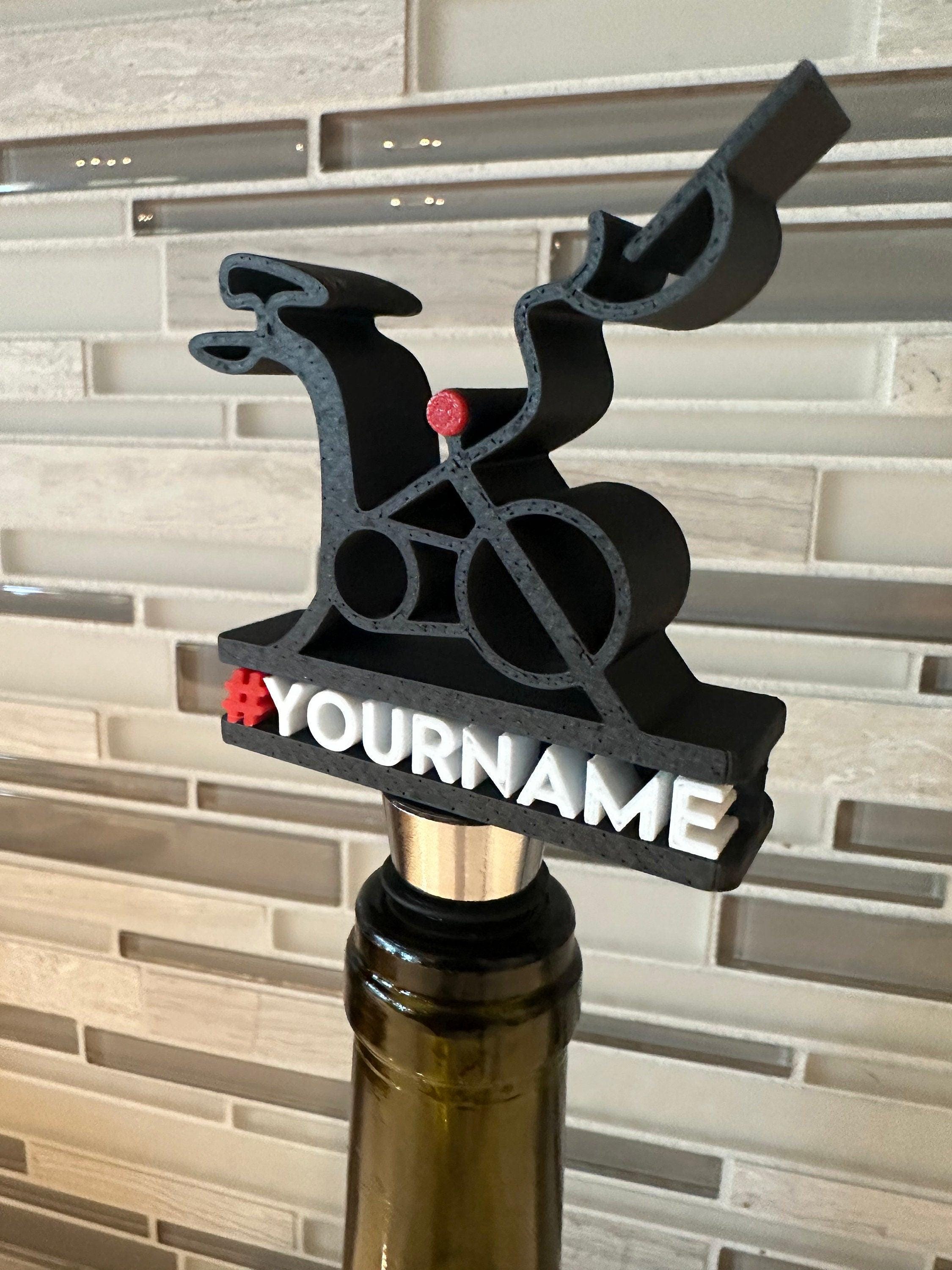 Custom Leaderboard Wine Stopper for Peloton Fanatics. Personalized! Name is on both sides!