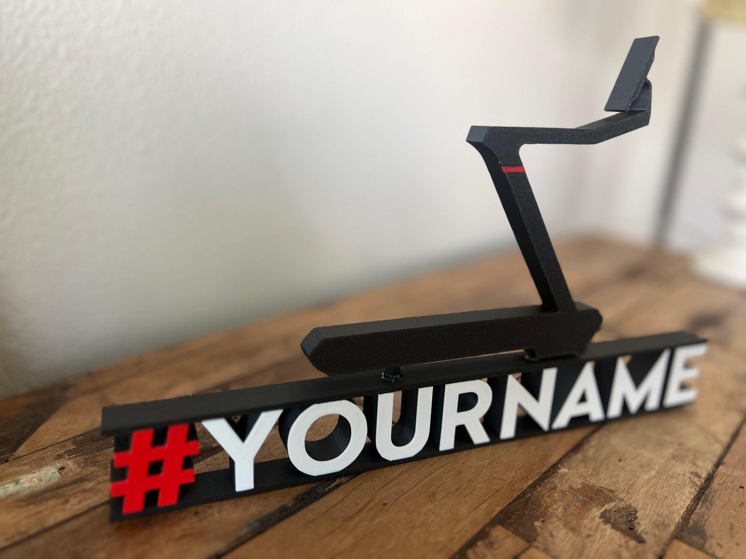Custom Leaderboard Name Desktop with Treadmill for Peloton Fanatics. Personalized! ALL CAPS