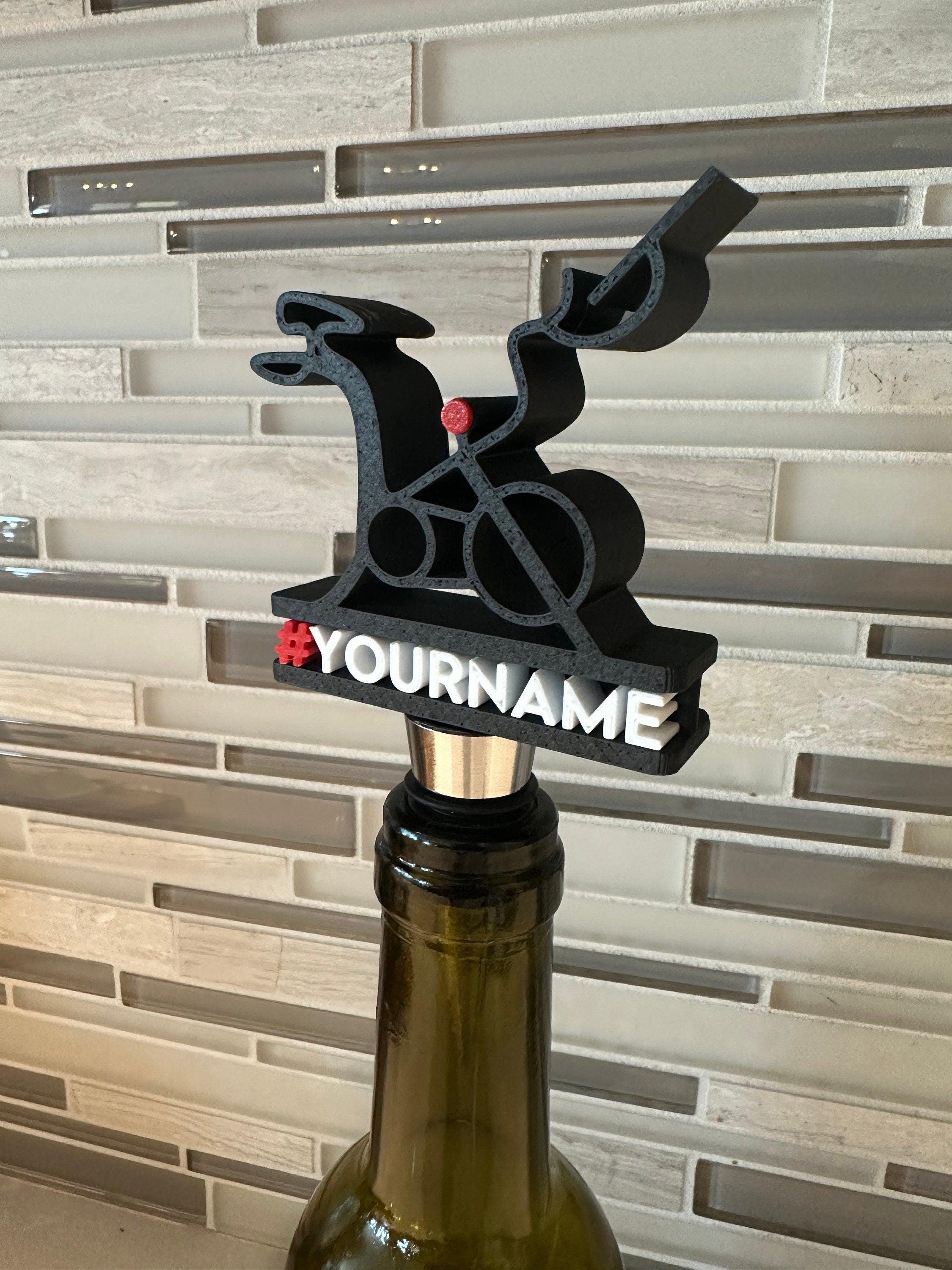 Custom Leaderboard Wine Stopper for Peloton Fanatics. Personalized! Name is on both sides!