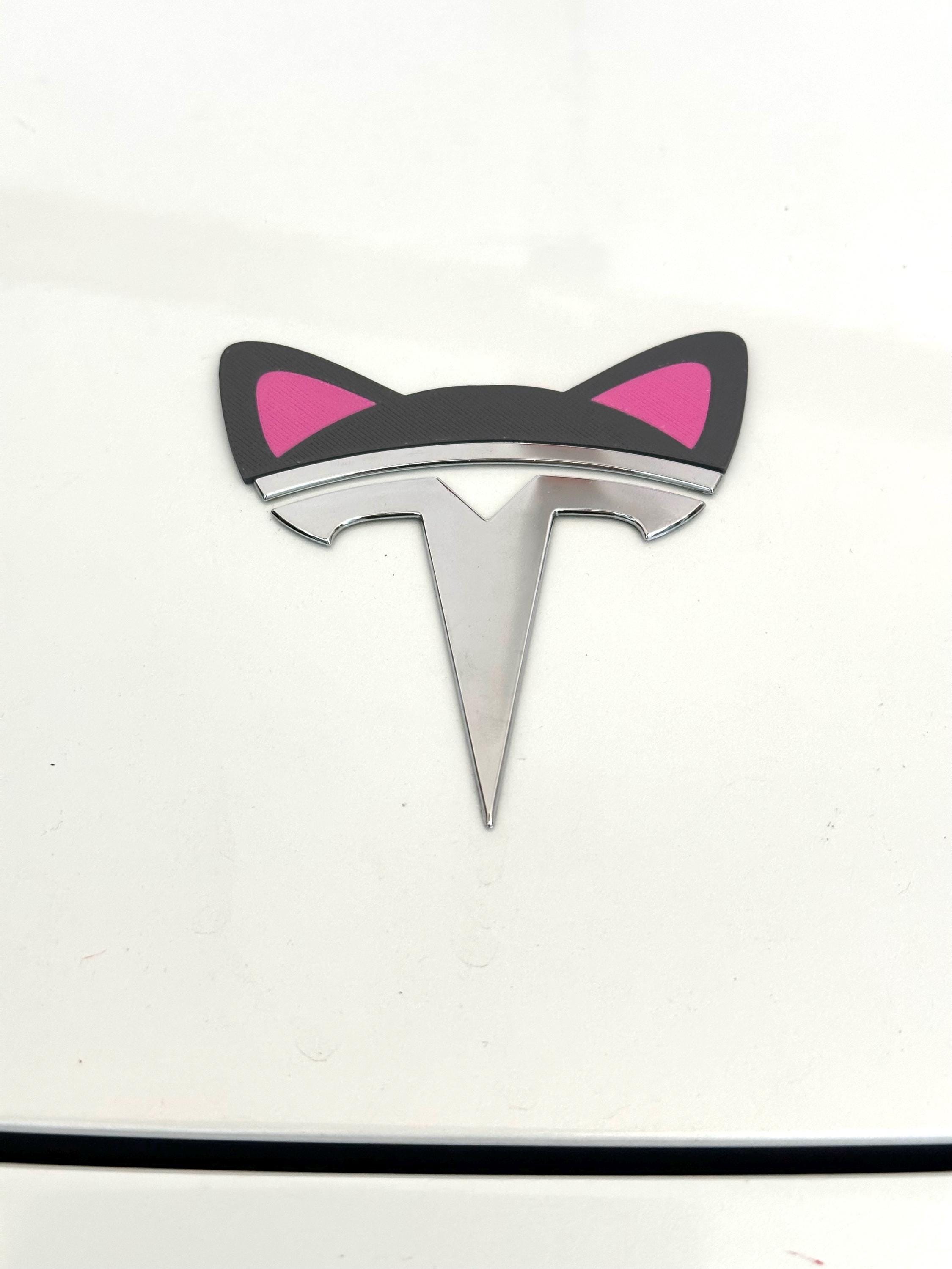 Cat Ears Overlay for Tesla Emblem