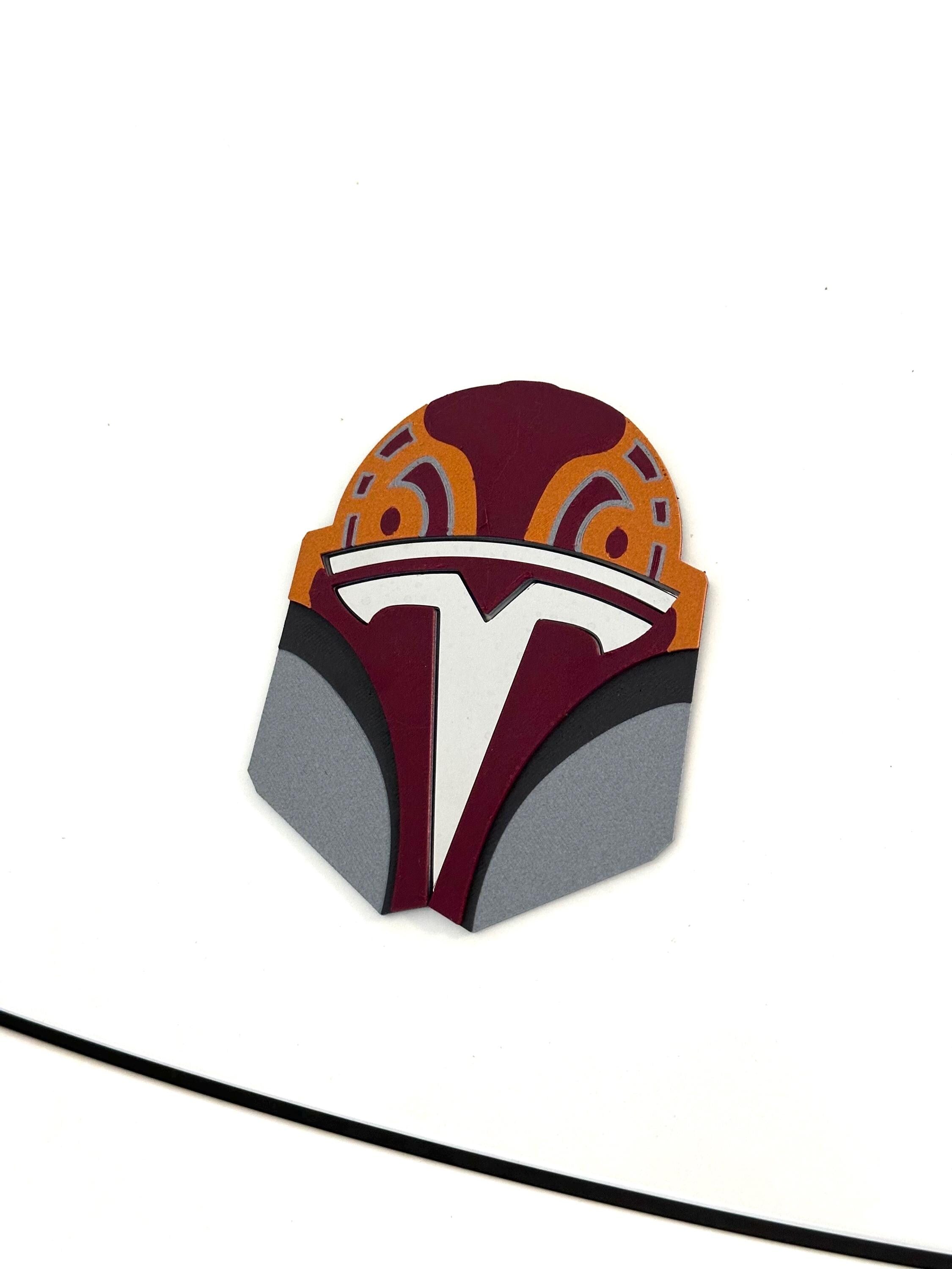 Helmet Wren Overlay for Tesla Emblem