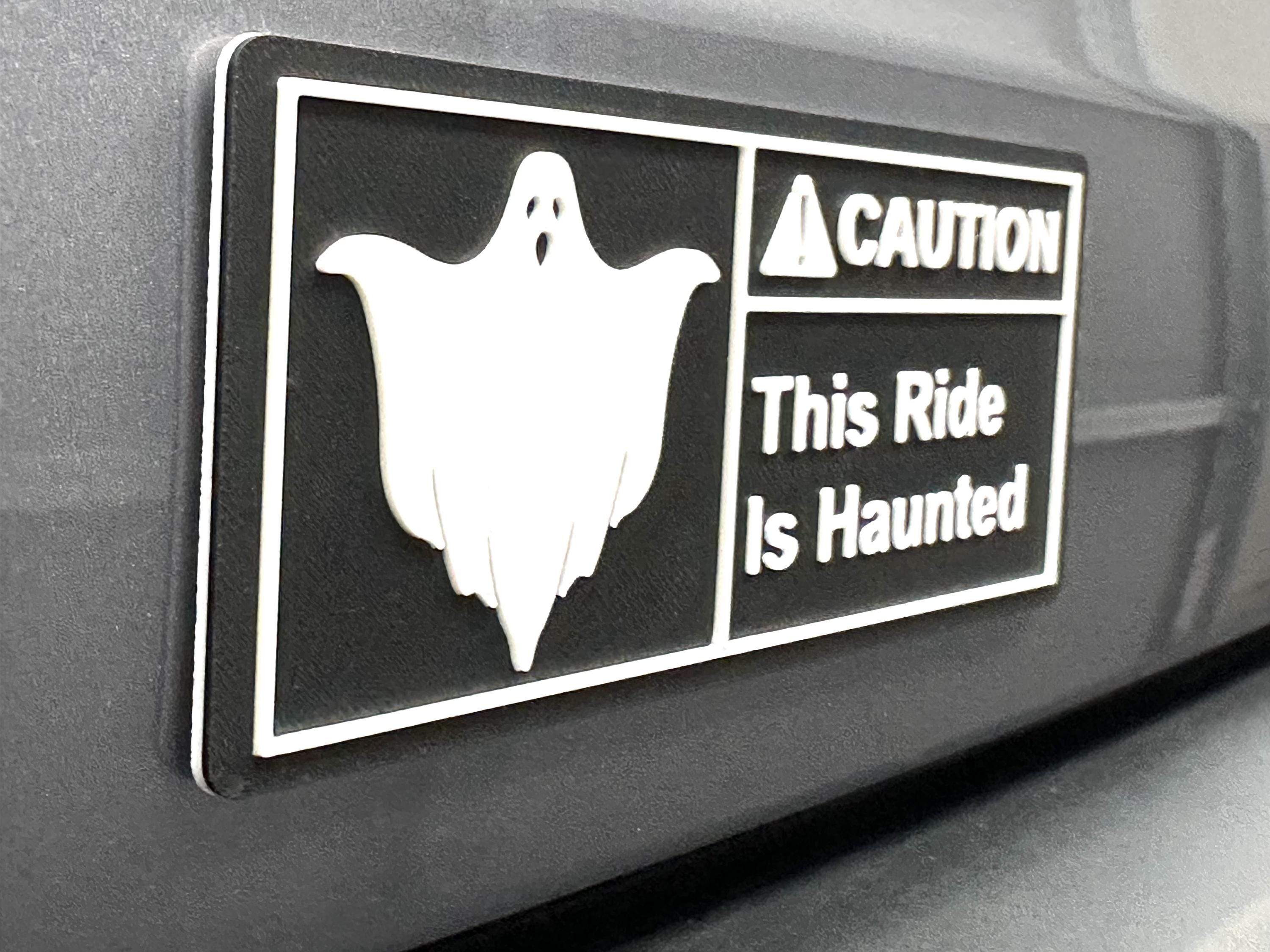 Spooky Warning Label, Reusable Emblem!
