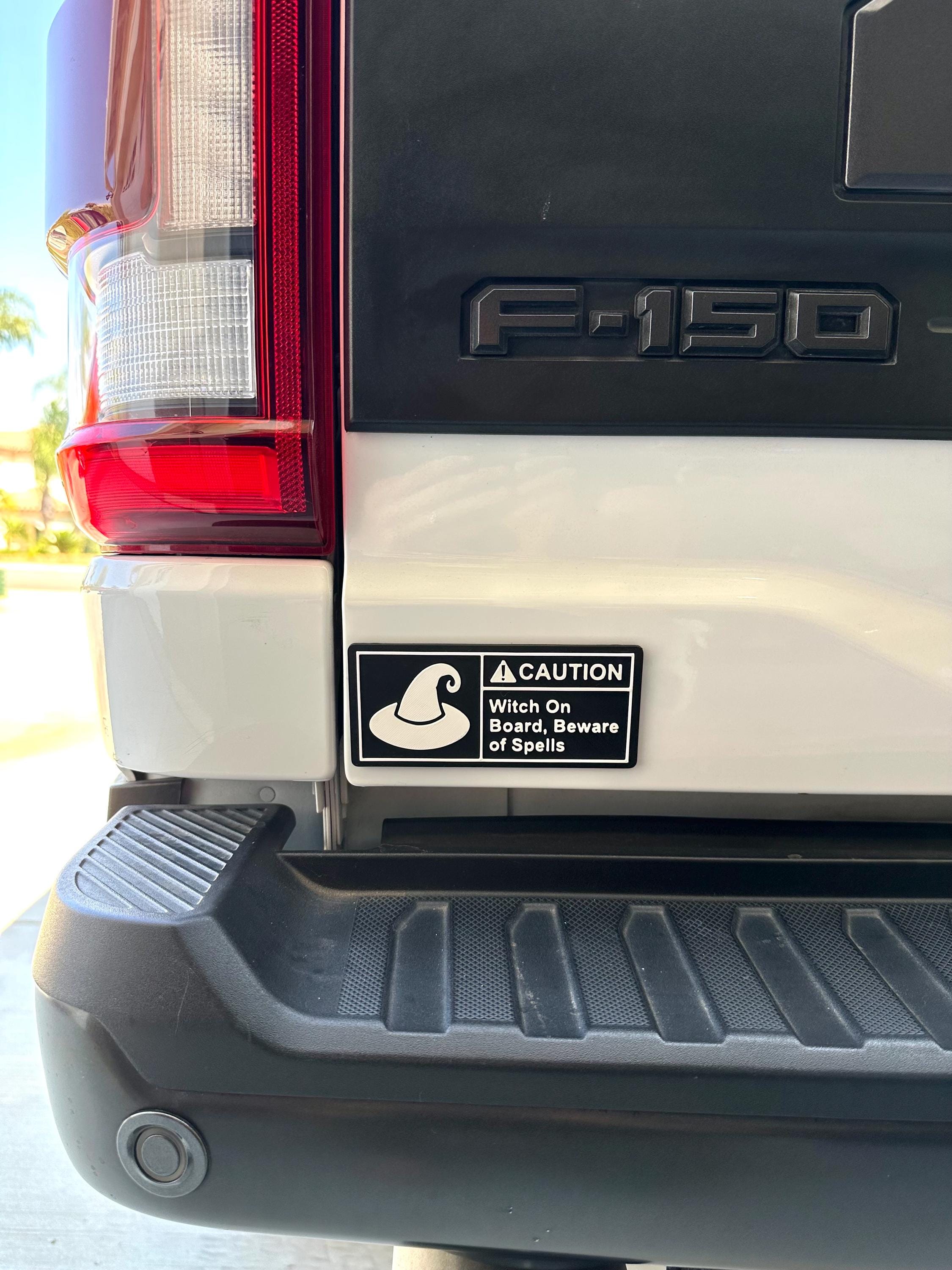 Spooky Warning Label, Reusable Emblem!