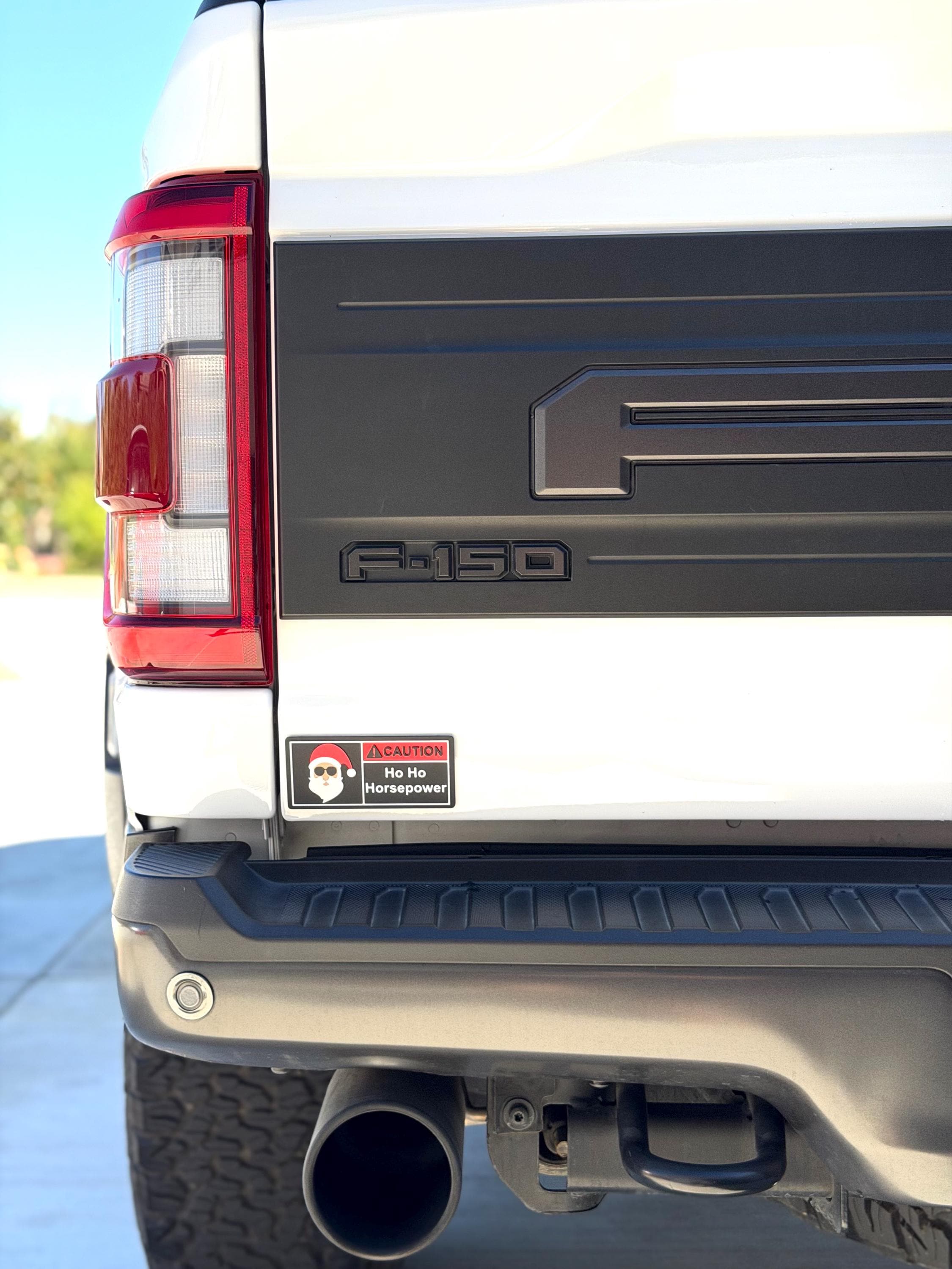 Christmas Warning Label, Reusable Emblem! Ho Ho Horsepower