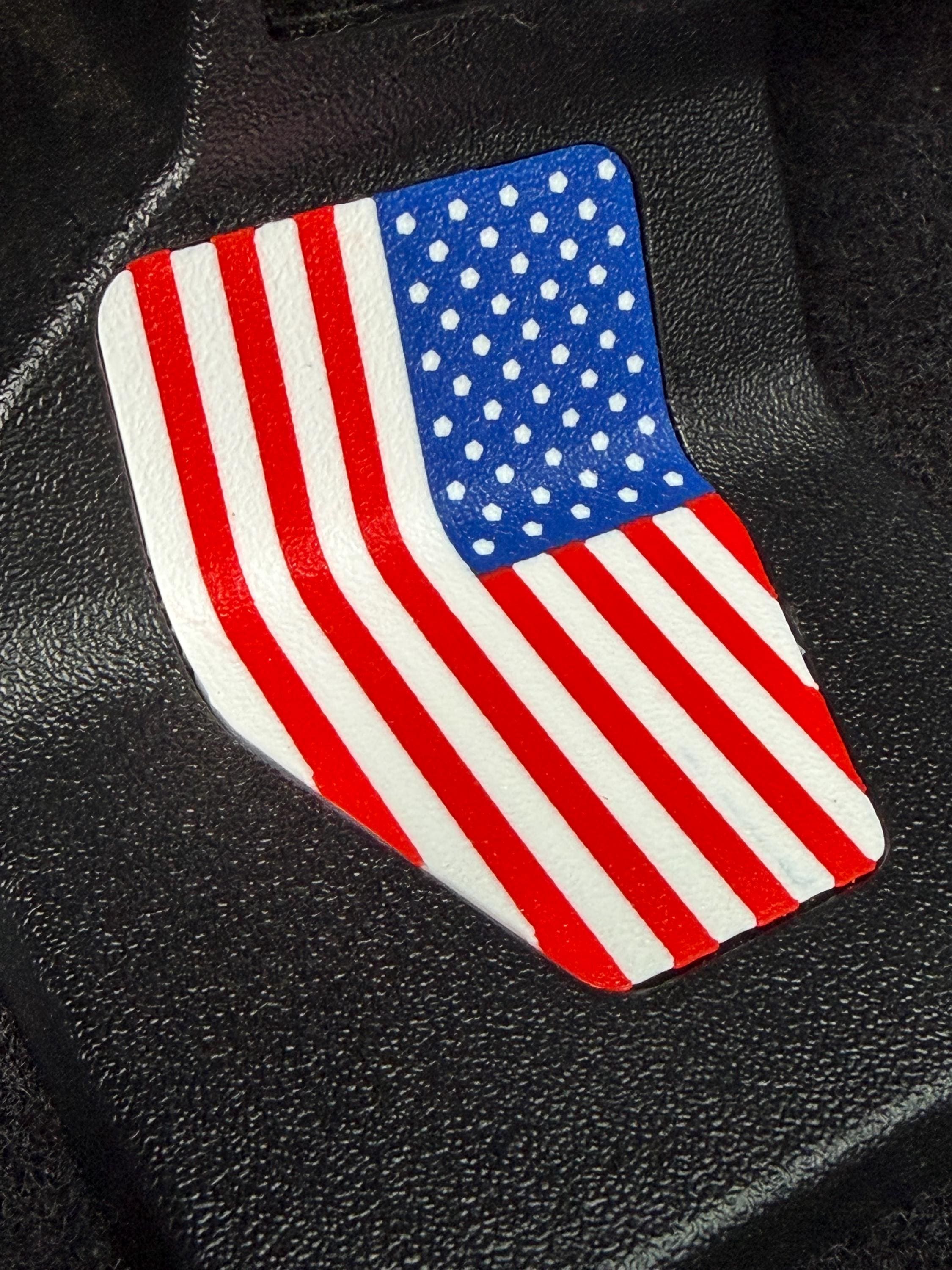 Seat Leg Cap for Ford FL3B-15629B04-AAW, USA Flag, Track Cover