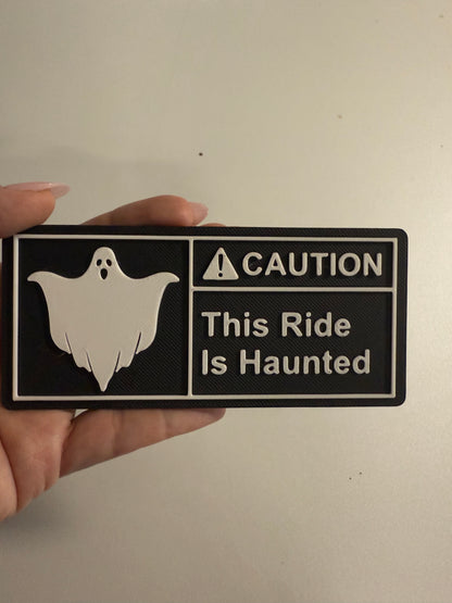 Spooky Warning Label, Reusable Emblem!