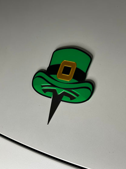 Leprechaun Hat Overlay for Tesla Emblem, Reusable!