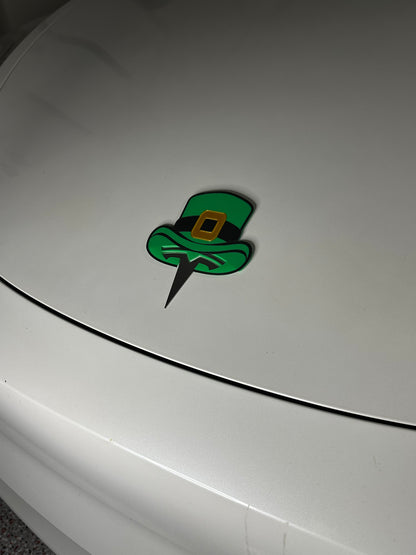 Leprechaun Hat Overlay for Tesla Emblem, Reusable!