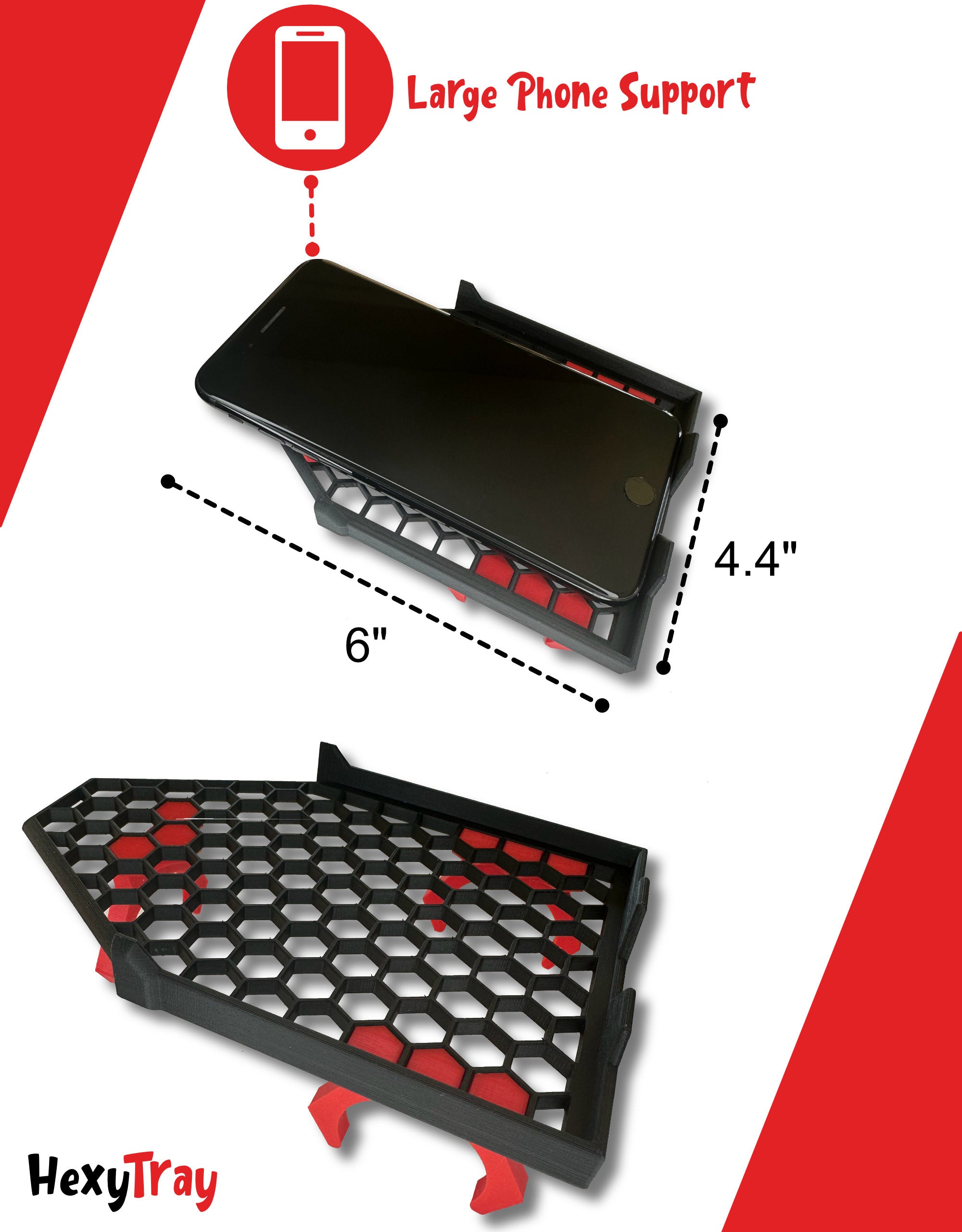 HexyTray Phone Tray for Concept2 BikeErg