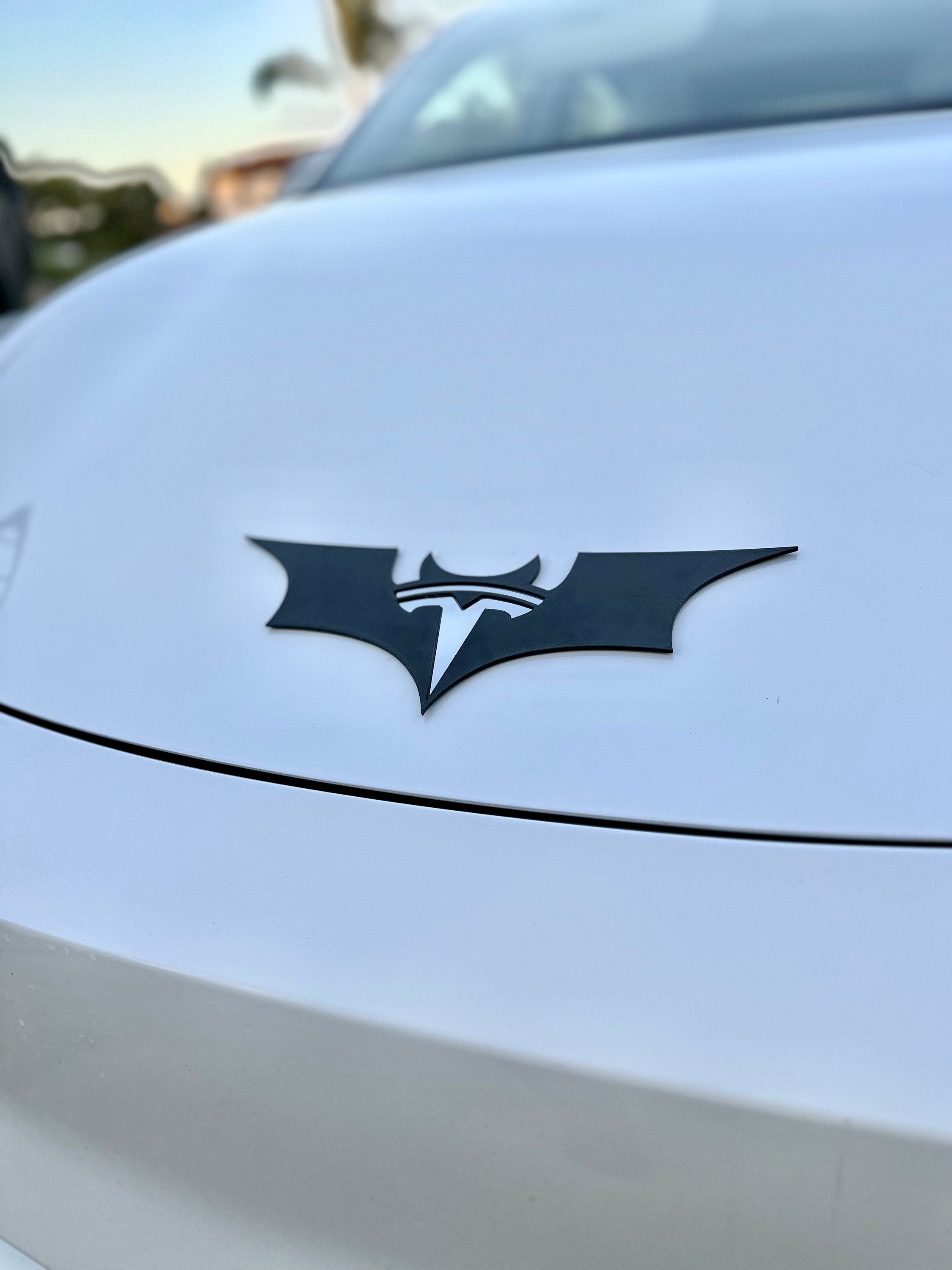 Bat Wings Overlay for Tesla Emblem, Reusable!