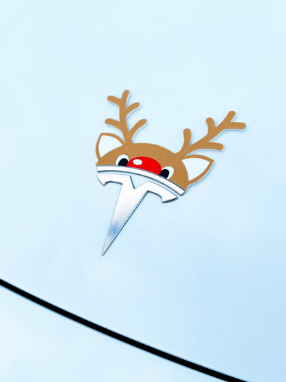 Reindeer Overlay for Tesla Emblem, Reusable!!