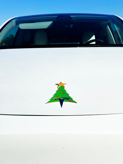 Christmas Tree Overlay for Tesla Emblem, Reusable!!