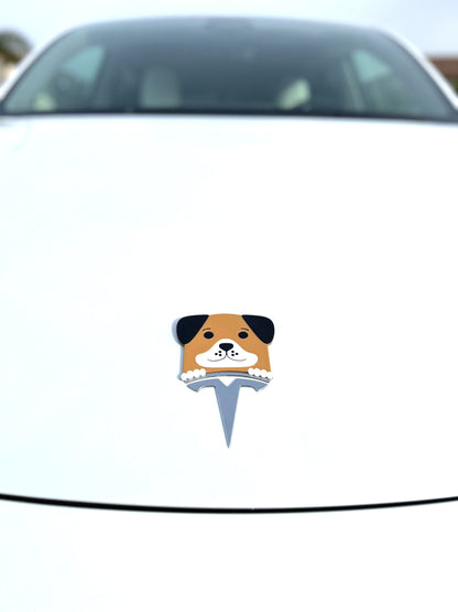 Dog Overlay for Tesla Emblem, Reusable!