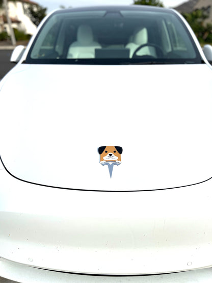 Dog Overlay for Tesla Emblem, Reusable!