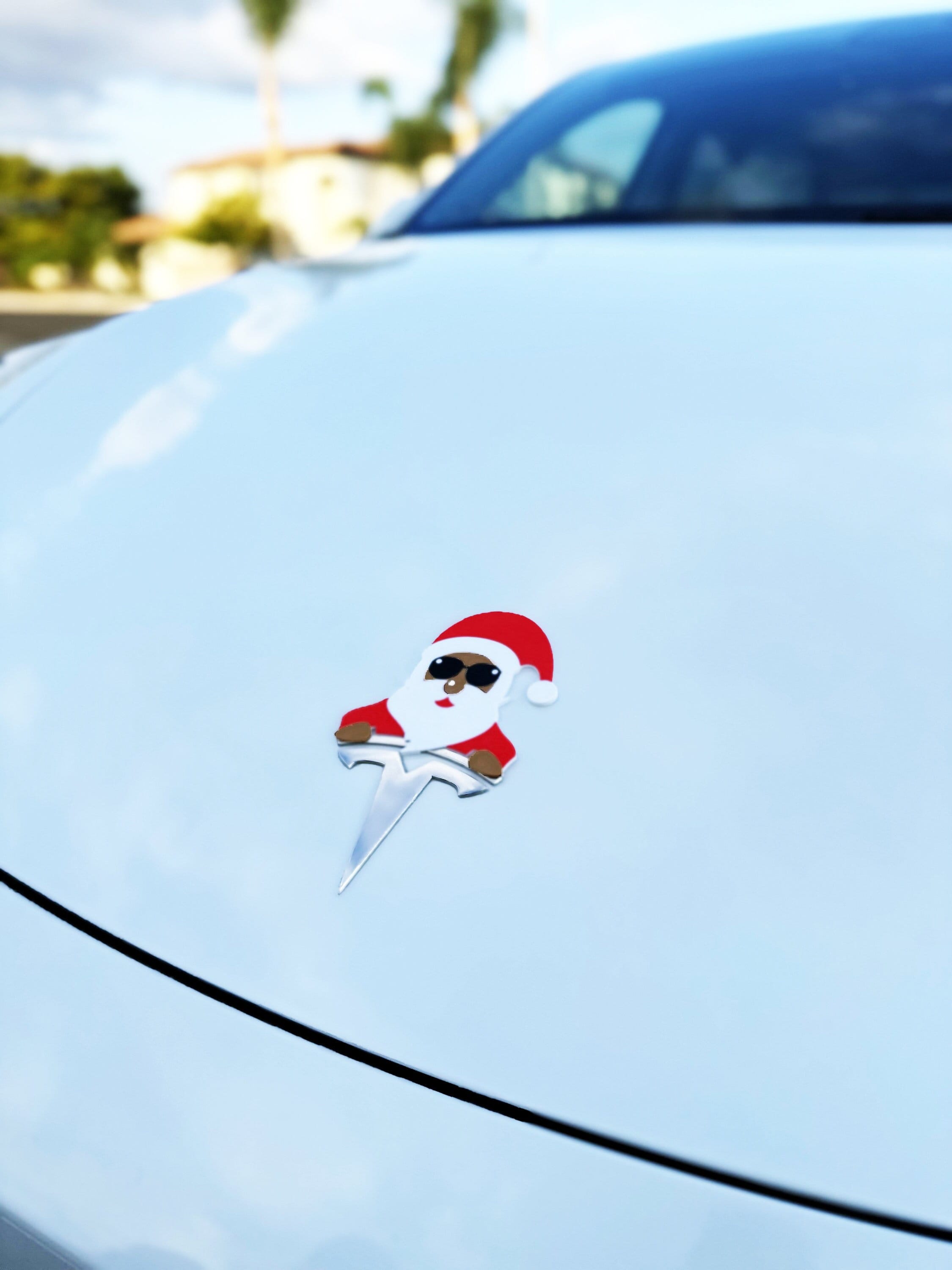 Black Santa Overlay for Tesla Emblem