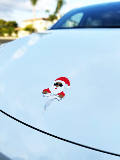 Black Santa Overlay for Tesla Emblem