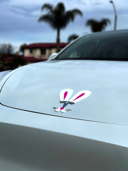 Easter Bunny Ears for Tesla Emblem