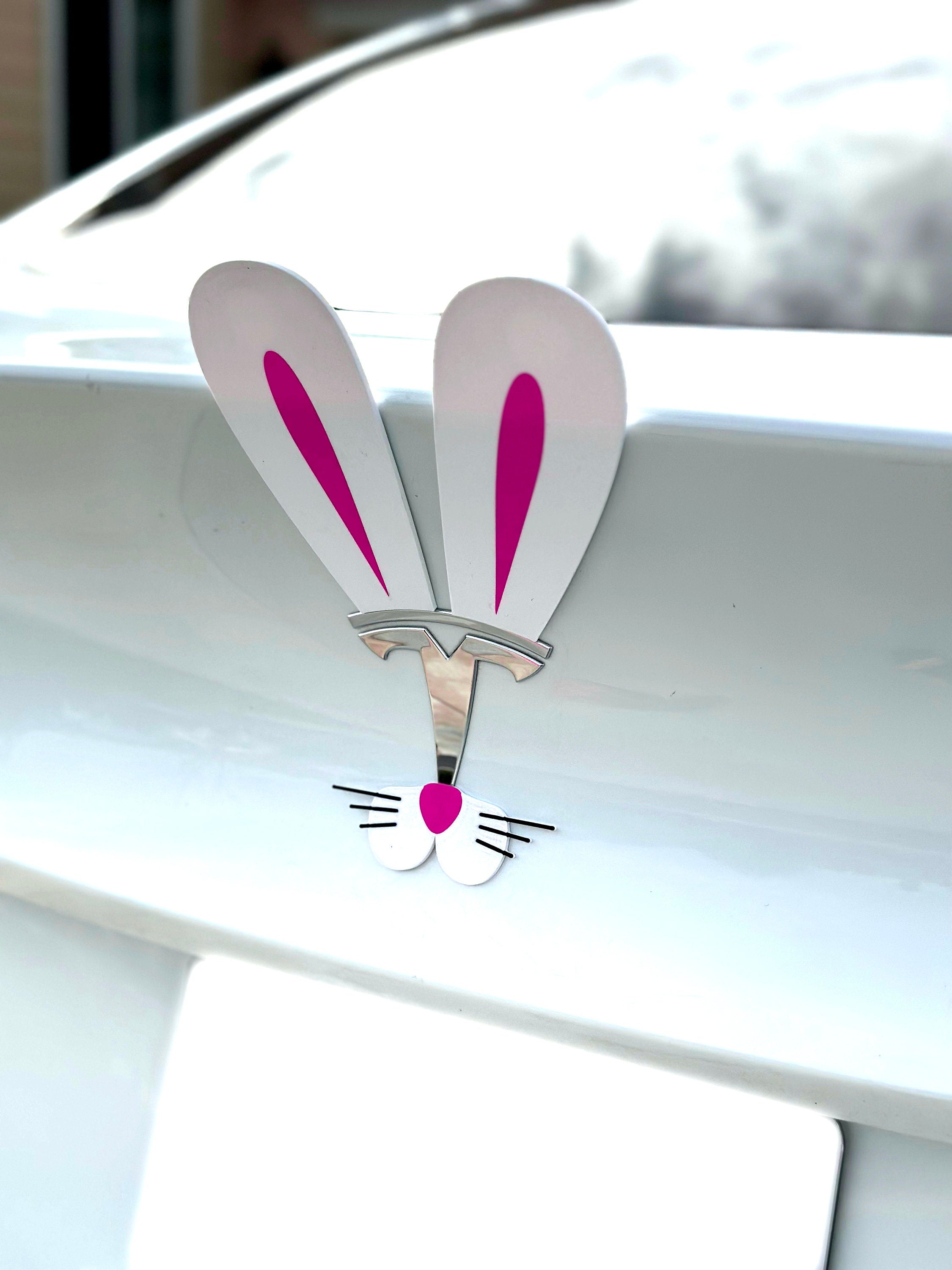 Easter Bunny Ears for Tesla Emblem