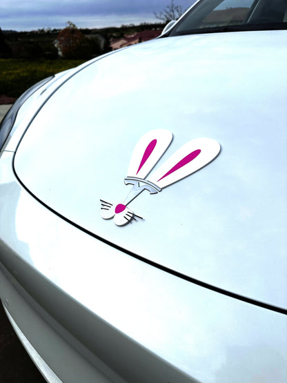 Easter Bunny Ears for Tesla Emblem