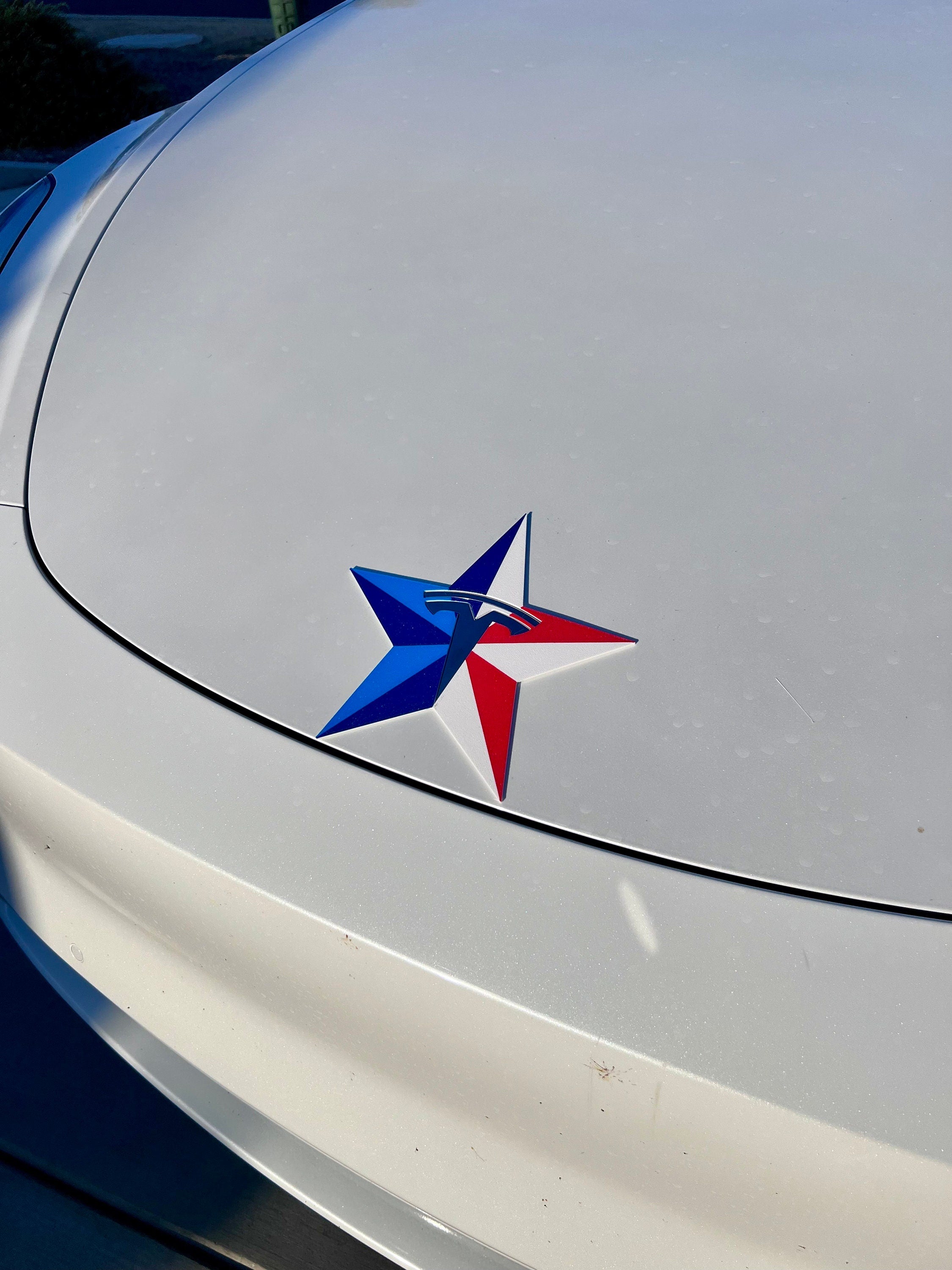 Texas Star Overlay for Tesla Emblem, Cybertruck friendly