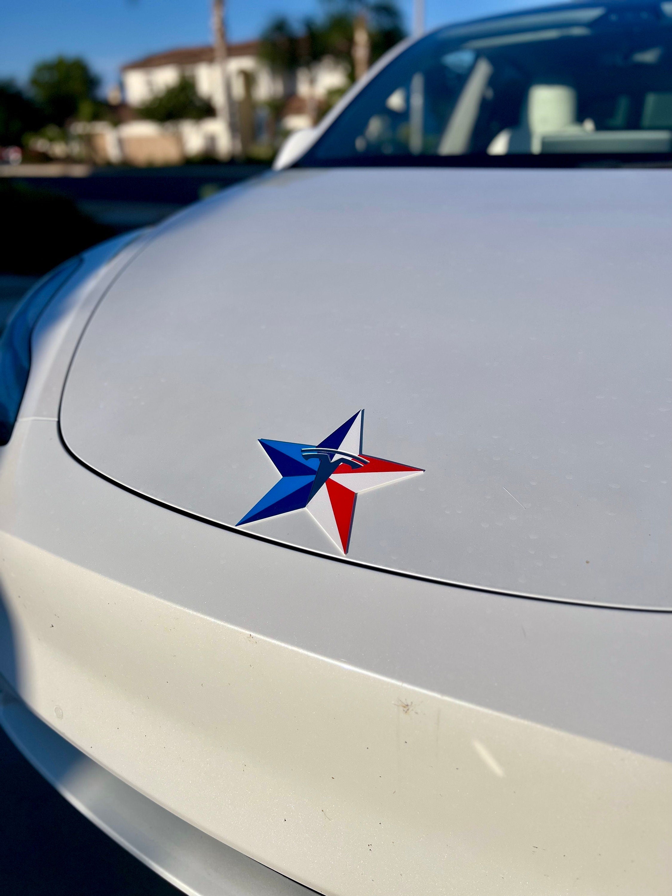 Texas Star Overlay for Tesla Emblem, Cybertruck friendly