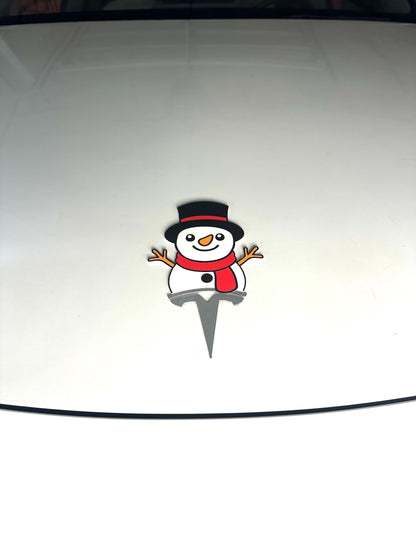 Snowman Overlay for Tesla Emblem, Reusable!!