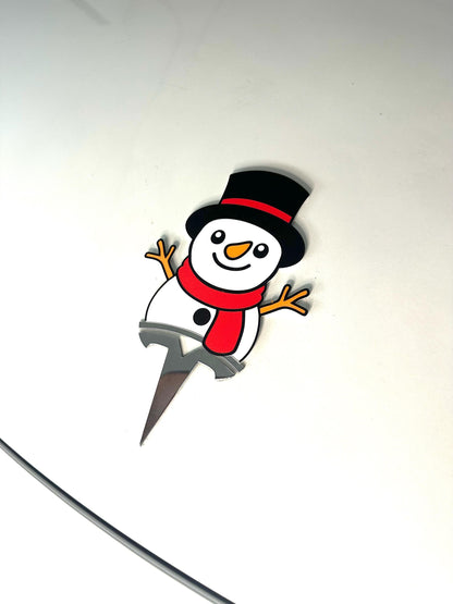 Snowman Overlay for Tesla Emblem, Reusable!!