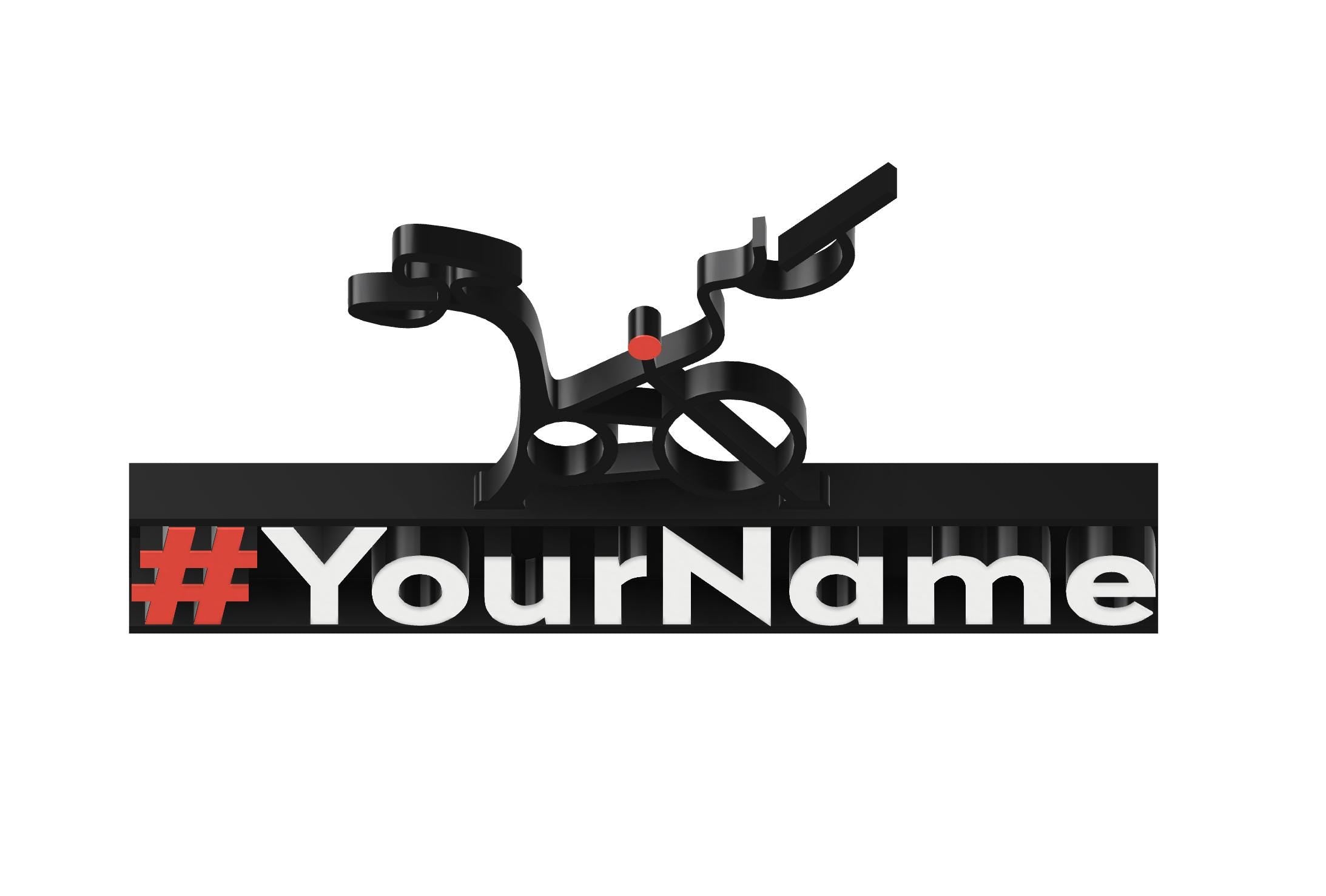 Personalized Leaderboard Desktop Bike (upper or lower case)