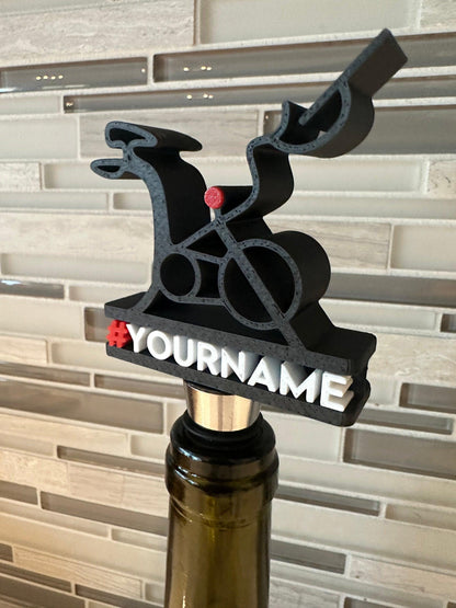 Custom Leaderboard Wine Stopper for Peloton Fanatics. Personalized! Name is on both sides!