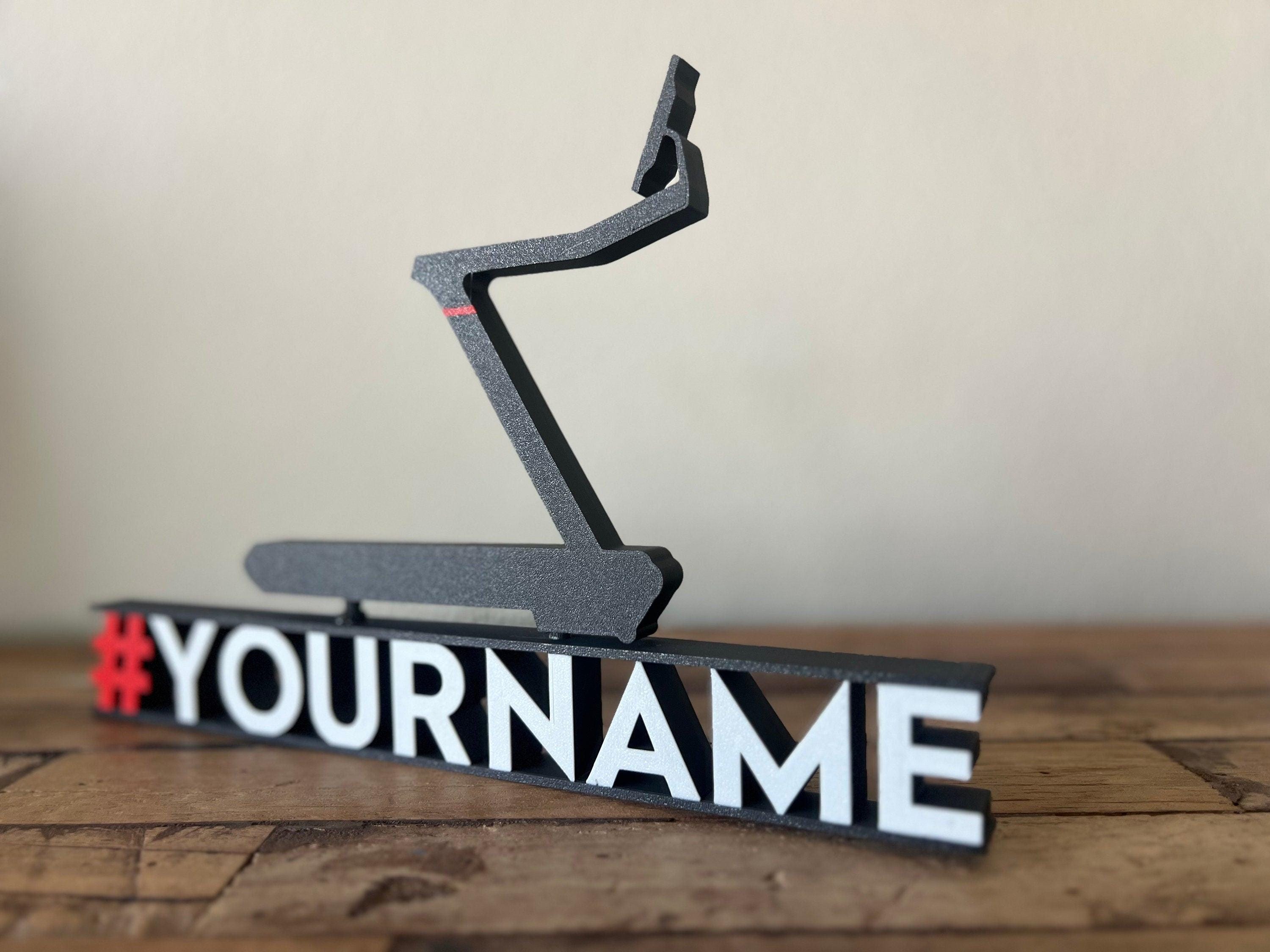 Custom Leaderboard Name Desktop with Treadmill for Peloton Fanatics. Personalized! ALL CAPS