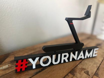 Custom Leaderboard Name Desktop with Treadmill for Peloton Fanatics. Personalized! ALL CAPS