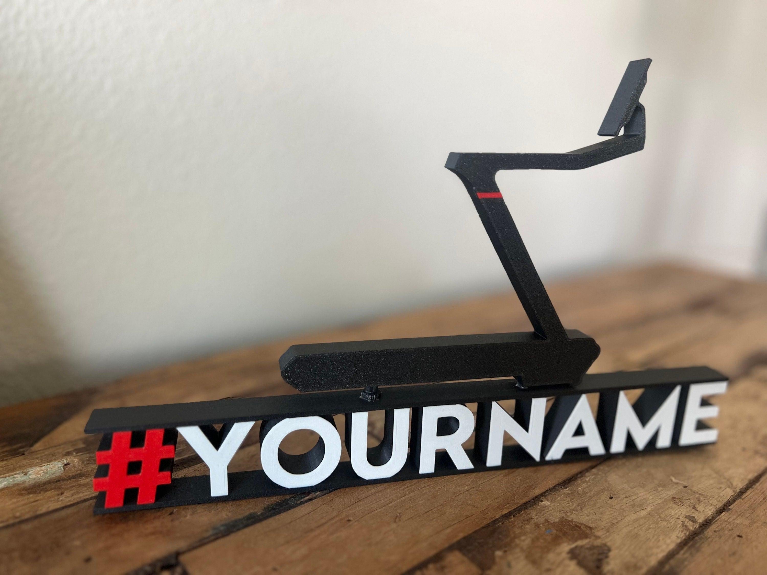Custom Leaderboard Name Desktop with Treadmill for Peloton Fanatics. Personalized! ALL CAPS