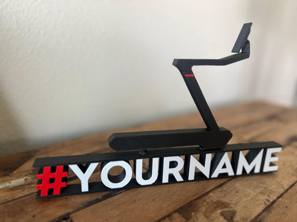 Custom Leaderboard Name Desktop with Treadmill for Peloton Fanatics. Personalized! ALL CAPS