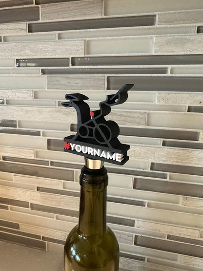 Custom Leaderboard Wine Stopper for Peloton Fanatics. Personalized! Name is on both sides!