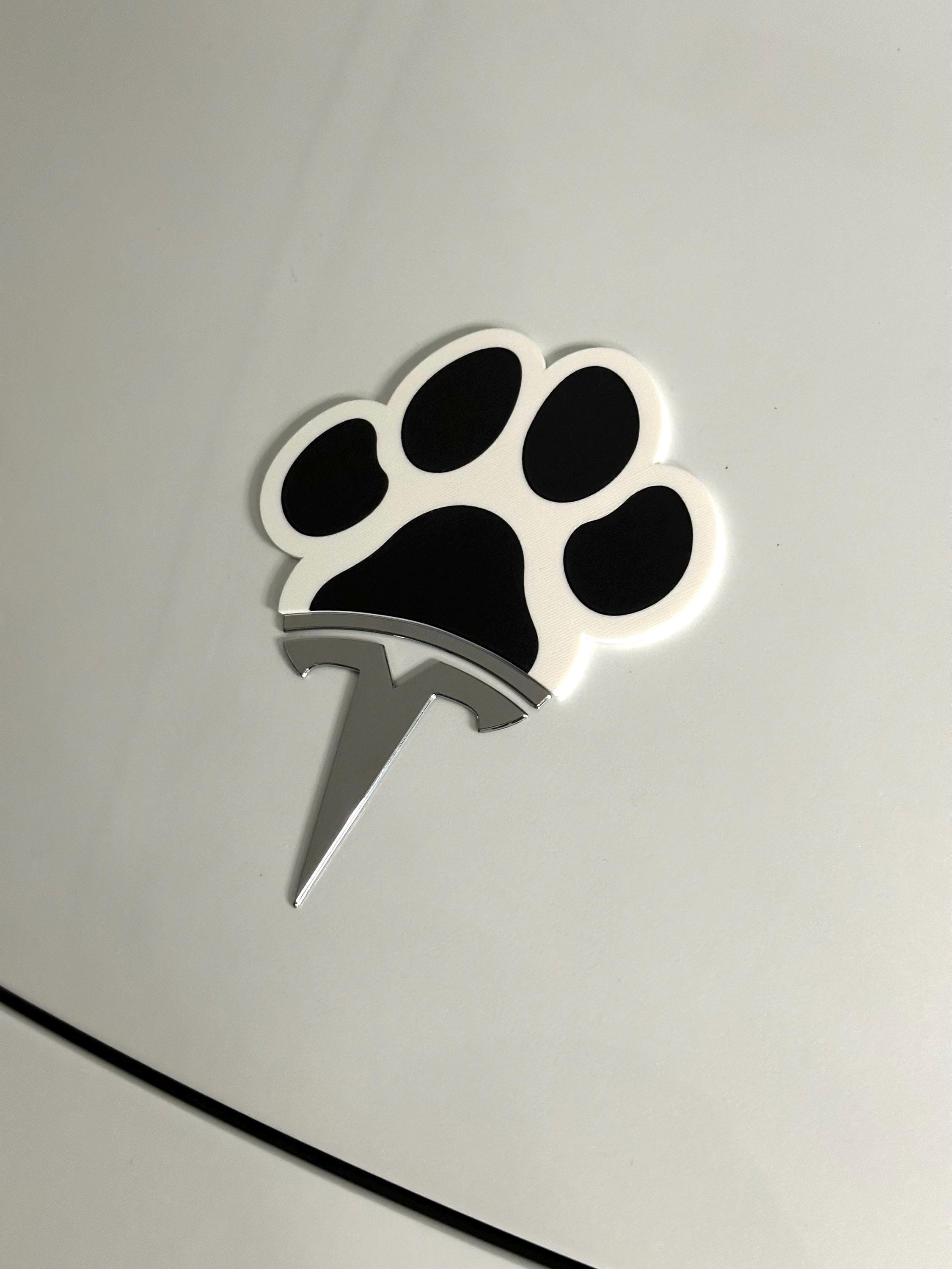 Dog Paw Overlay for Tesla Emblem