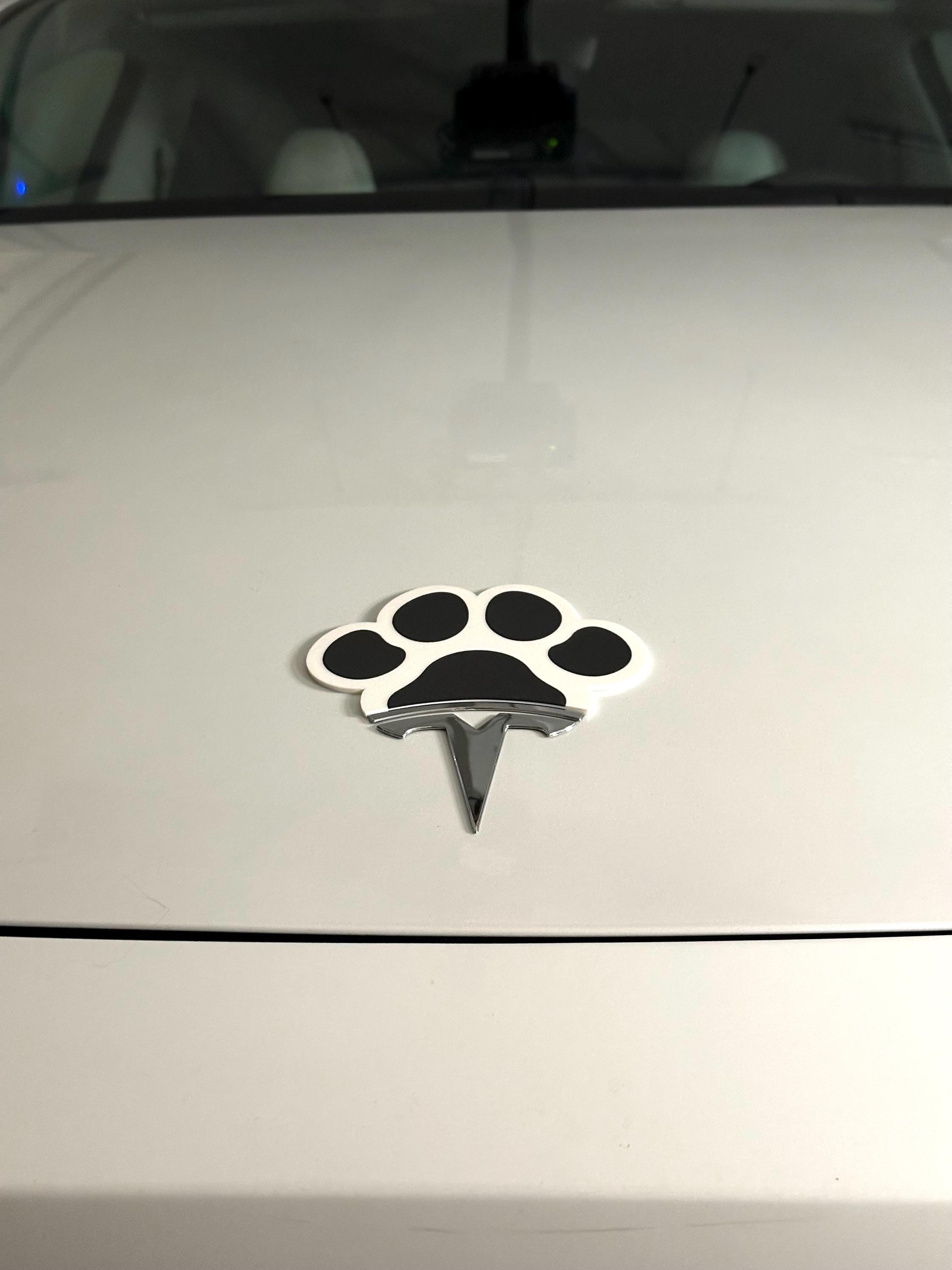 Dog Paw Overlay for Tesla Emblem