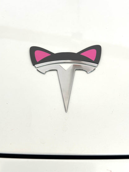 Cat Ears Overlay for Tesla Emblem