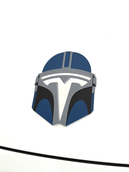 Helmet Boba Overlay for Tesla Emblem