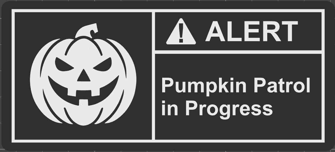 Spooky Warning Label, Reusable Emblem!