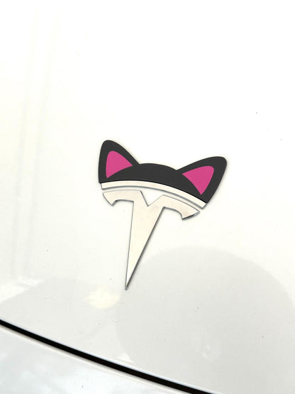 Cat Ears Overlay for Tesla Emblem
