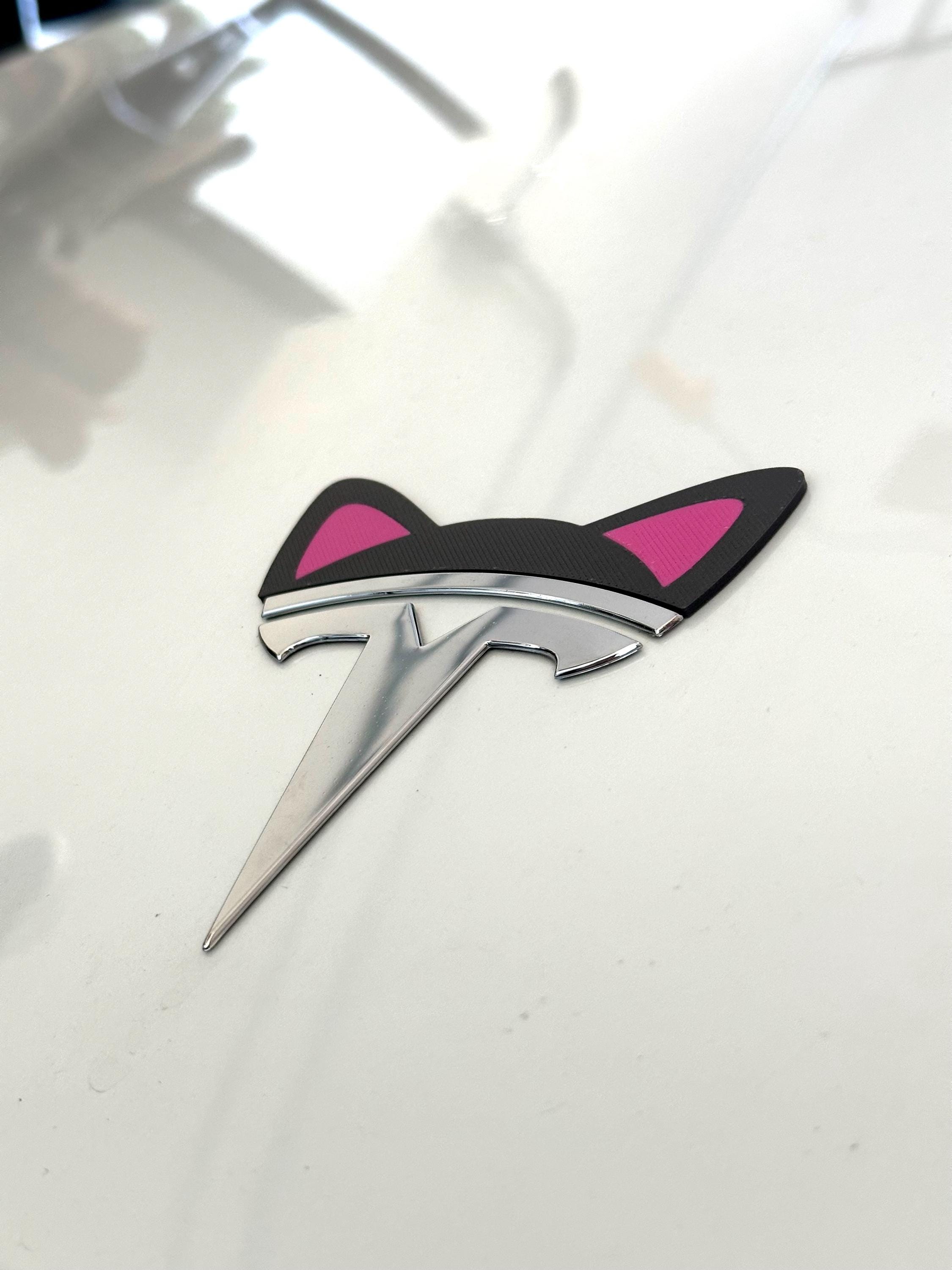 Cat Ears Overlay for Tesla Emblem