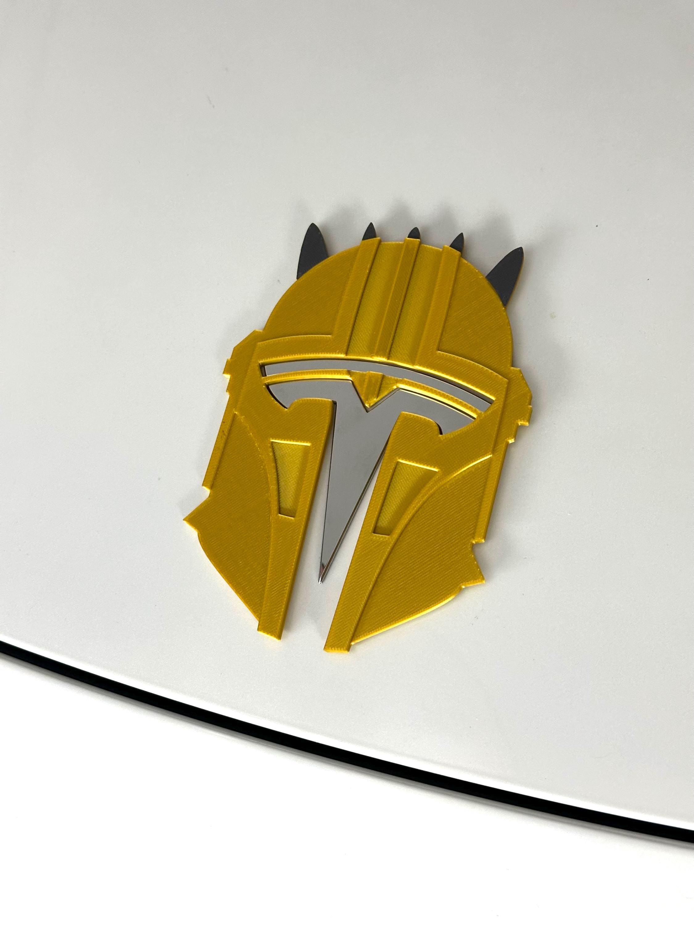 Gold Helmet Armor Overlay for Tesla Emblem