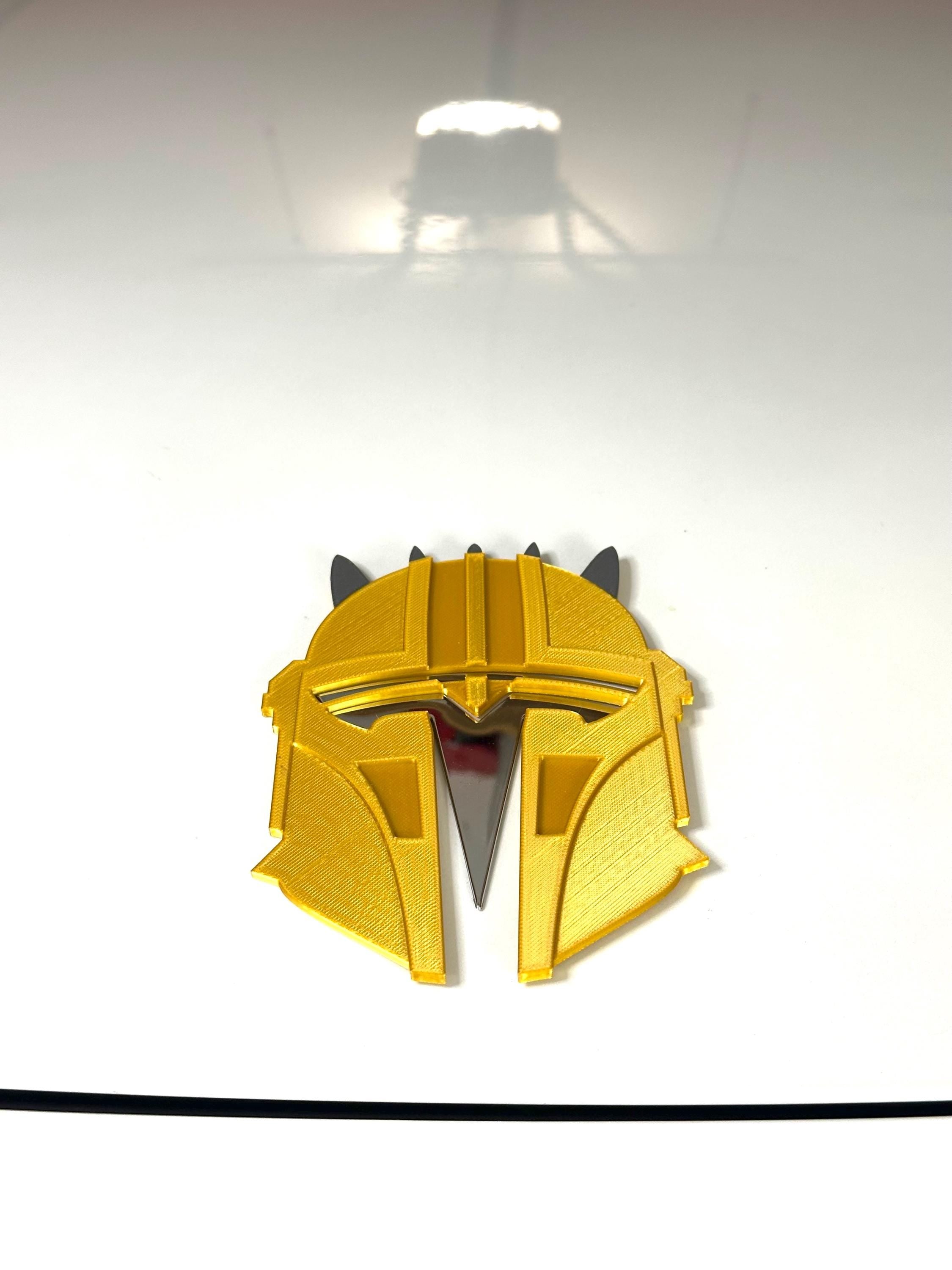 Gold Helmet Armor Overlay for Tesla Emblem