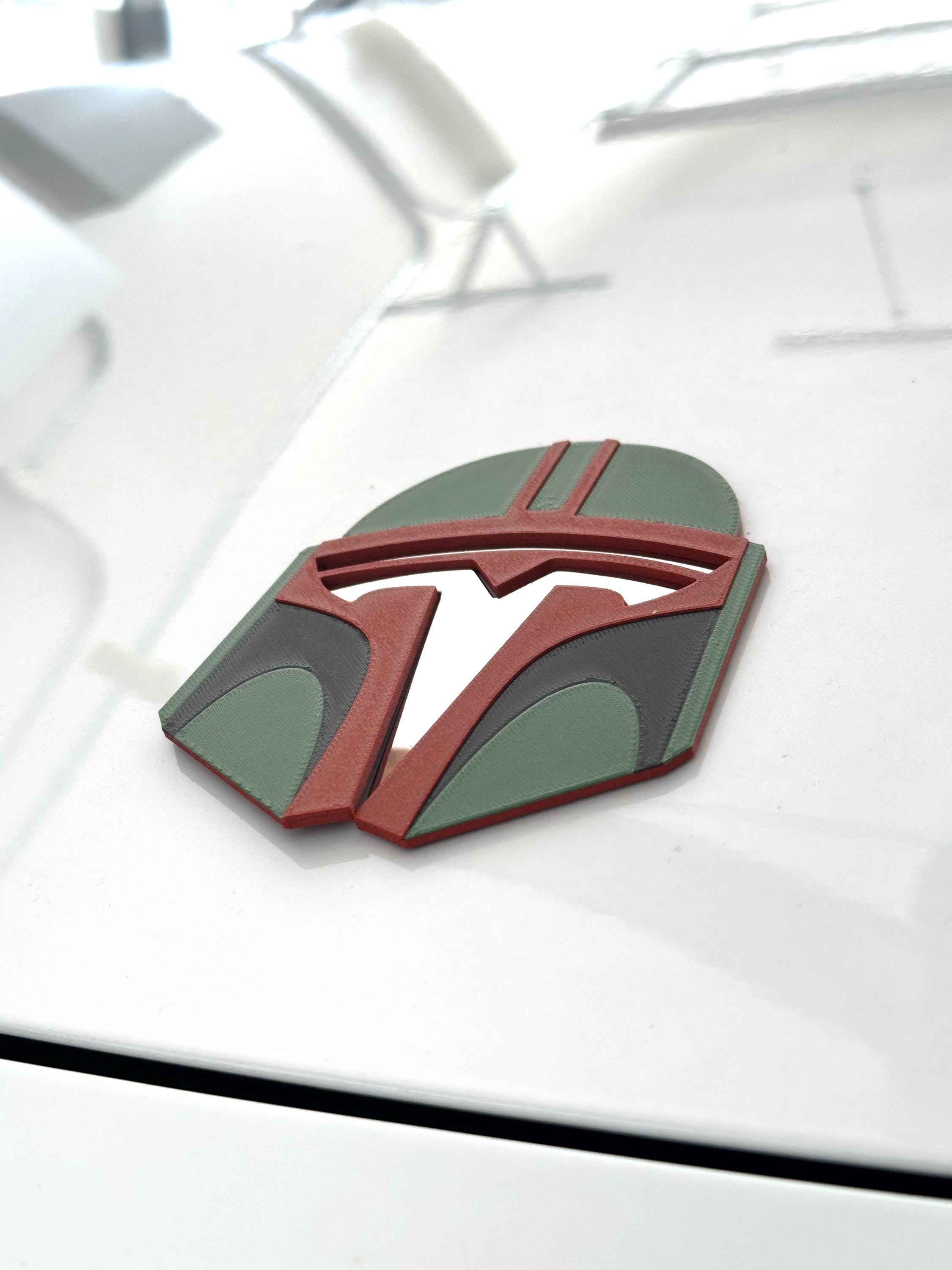 Helmet Boba Overlay for Tesla Emblem
