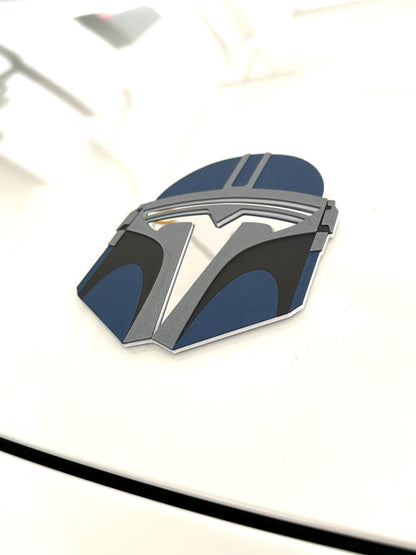 Helmet Boba Overlay for Tesla Emblem