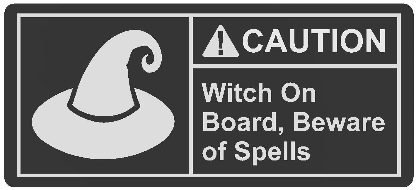 Spooky Warning Label, Reusable Emblem!