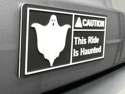 Spooky Warning Label, Reusable Emblem!