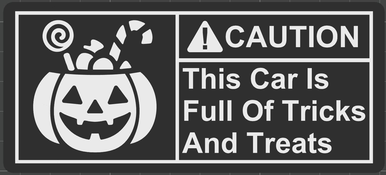 Spooky Warning Label, Reusable Emblem!